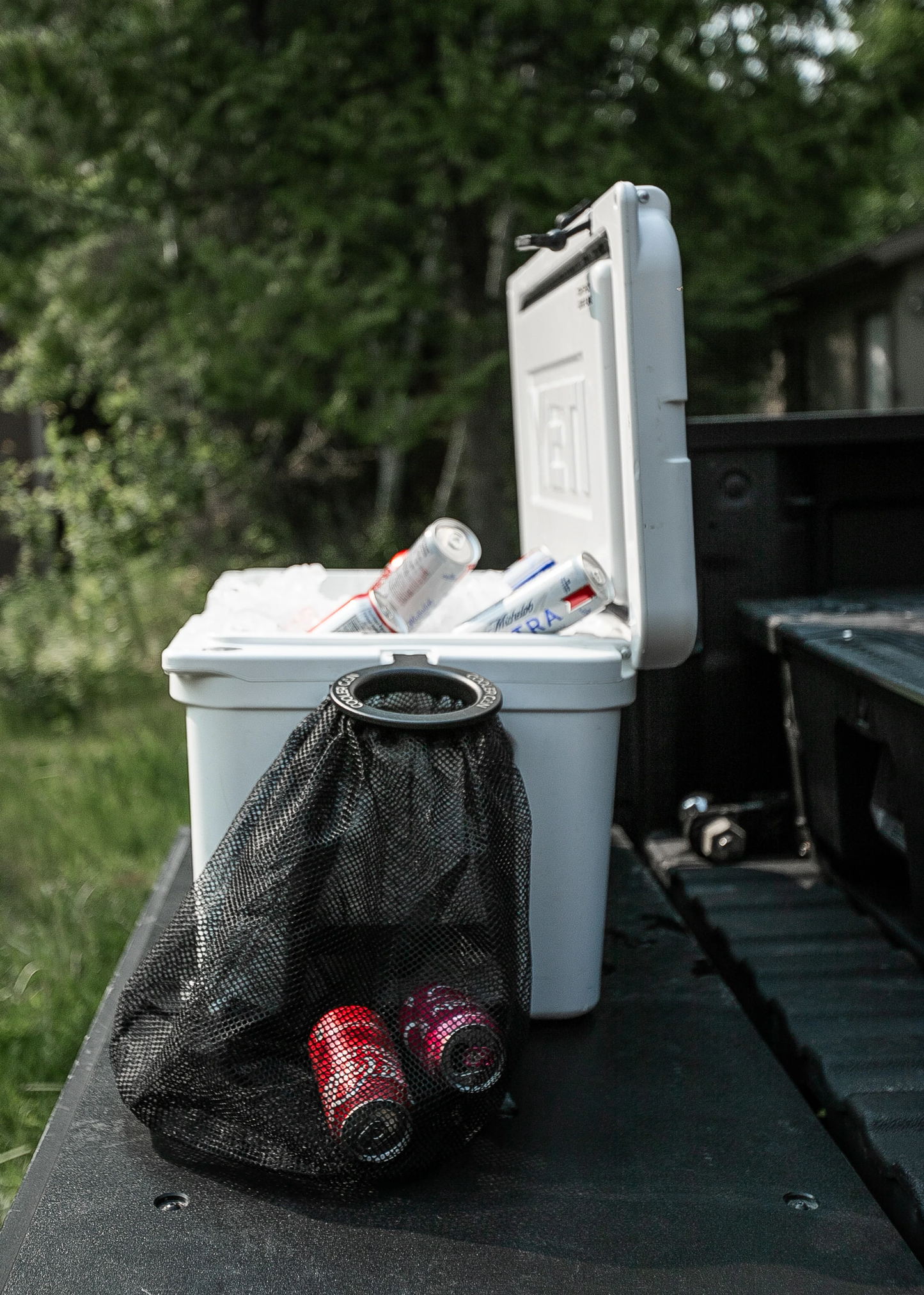 Cooler Can - Outdoor Cooler Trash Can Accessory - Matte Black Finish