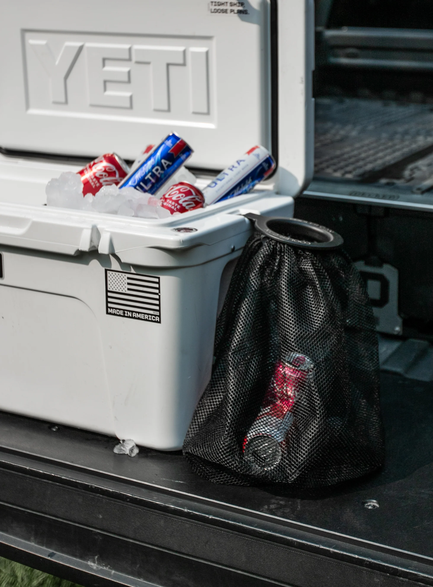 Cooler Can - Outdoor Cooler Trash Can Accessory - Matte Black Finish